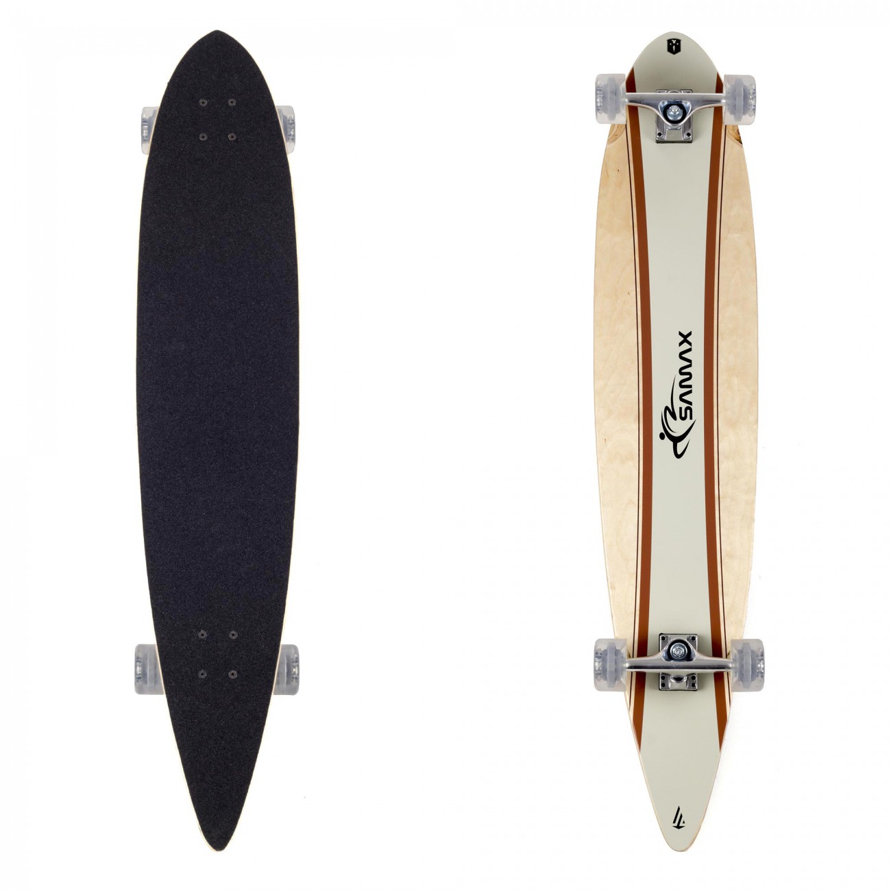 SAMAX Longboard skateboard cruiser complete set retro street ABEC-9 surfboard 